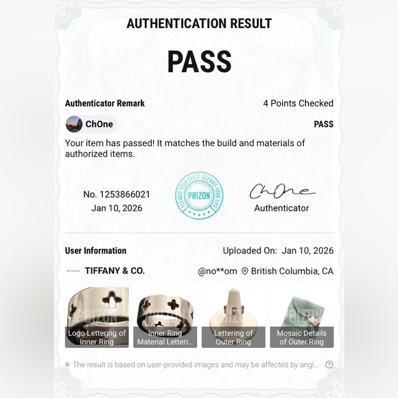 Tiffany & Co. Silver Cut Out Cross Ring - Size 7 - Picture 9 of 10